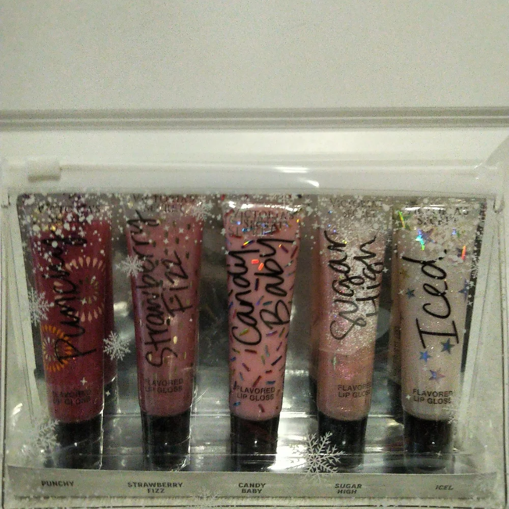 BRAND NEW Victoria's Secret Assorted Pink Flavored Lip Gloss Set